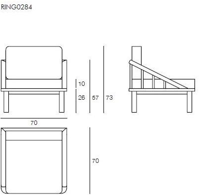 Il Giardino di Legno Садовое кресло из ткани Ring Ring0284 - Вид №3