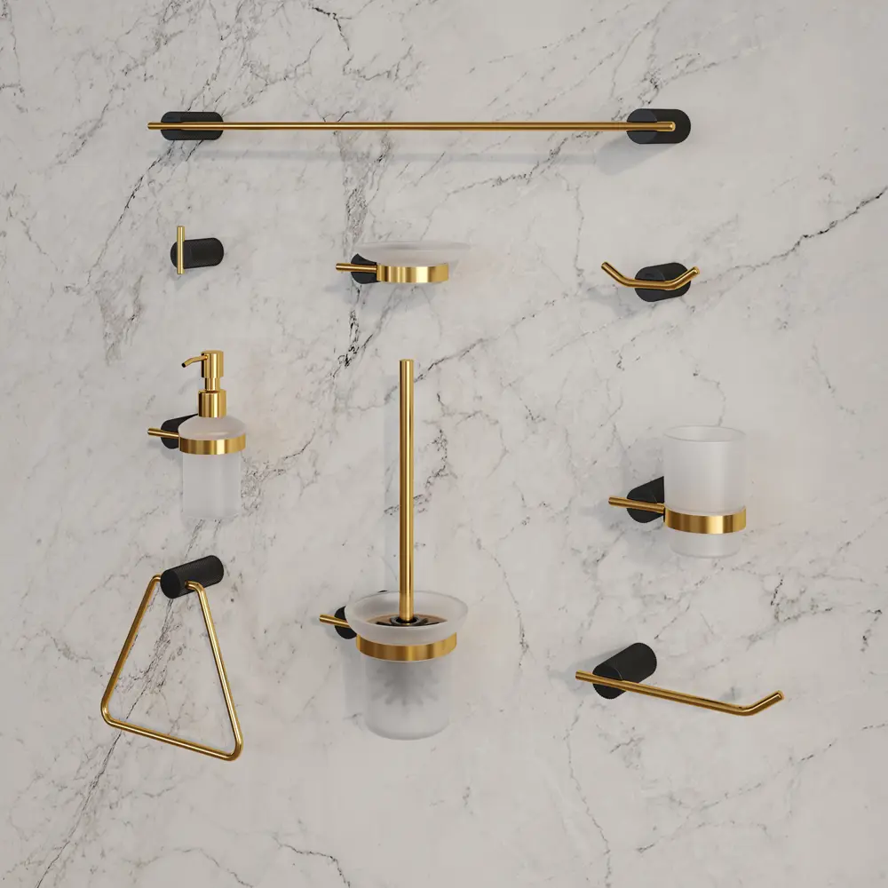 IDDIS Art - Золотое кольцо для полотенец с черной насечкой 89379378 STLM-1585189 - Вид №2