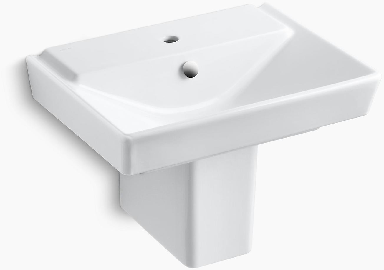 K-5150-1-0 Подвесная раковина настенная прямоугольная Kohler  белая  - Вид №1