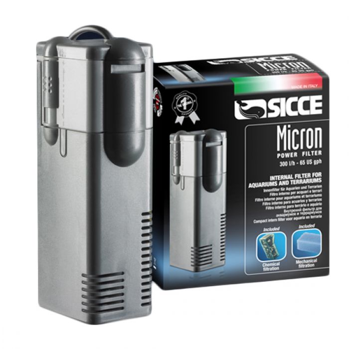 ПР0039936 Фильтр внутренний Micron Power Filter, 300л/ч для аквариумов до 75л, 42х48хh135мм SICCE 
