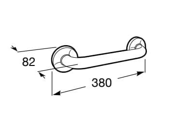 Металлическая U-образная ручка для ванной комнаты Roca COMFORT ARCH-00003106 - Вид №8