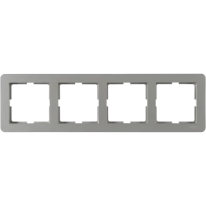 Рамка SYSTEME ELECTRIC W59 Deco на 4 модуля в цвете платина 82593341