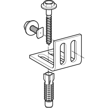 461.002.00.1 Монтажный кронштейн Geberit GIS 7,5 x 5,5 см Geberit  - Вид №1