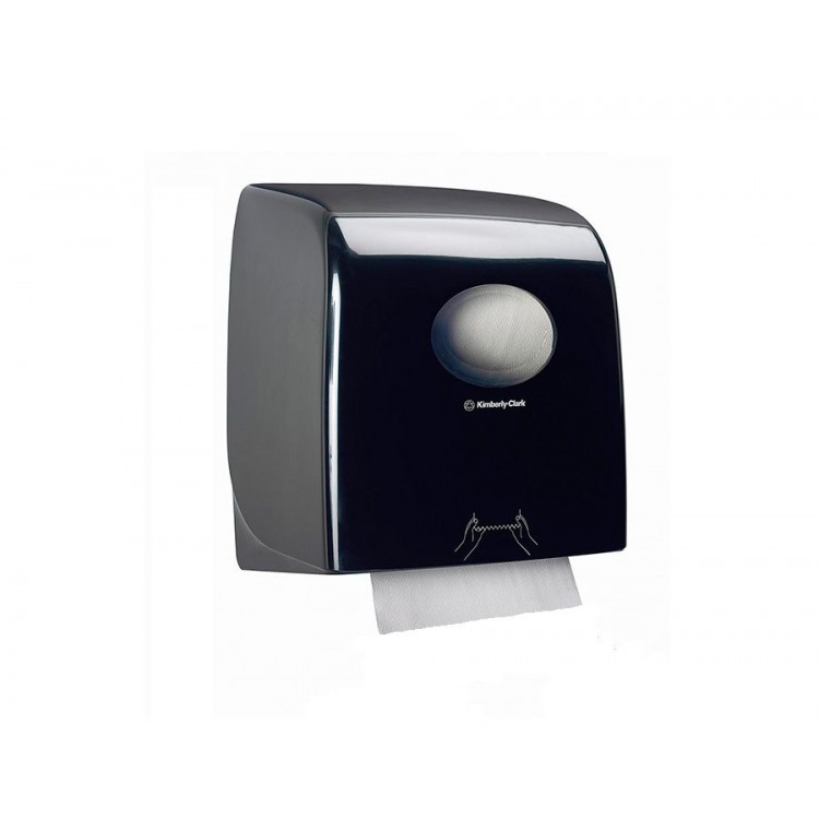 7185 Kimberly Clark Диспенсер для рулонных бумажных полотенец черный Kimberly Clark Professional Aquarius Slimroll 7185 черный 