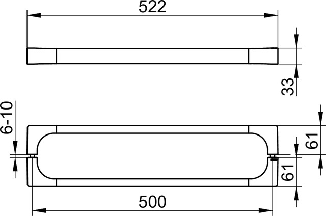 11108010503 Двойная ручка двери душевого ограждения KEUCO Edition 11 - Вид №2