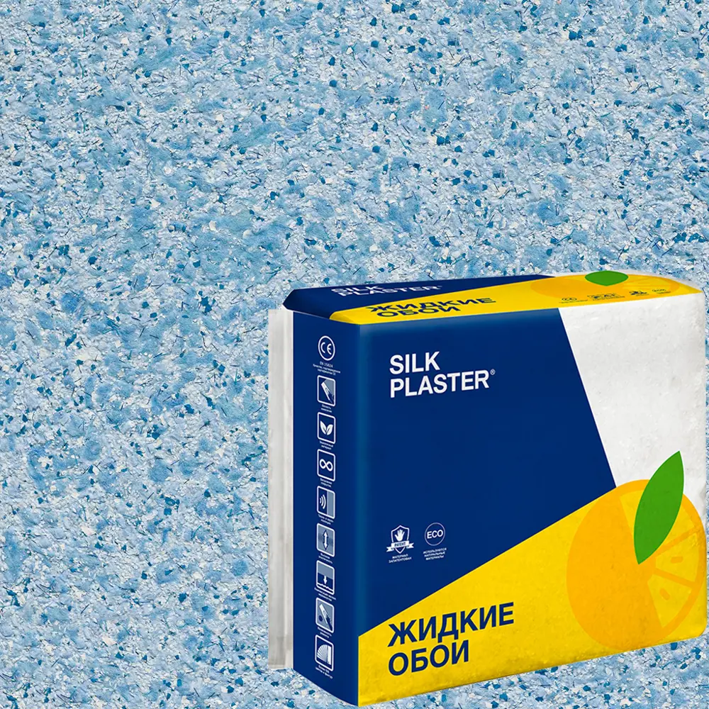 82736052 Жидкие обои Silk Plaster Absolute А422 1.3 кг цвет голубой STLM-0035079