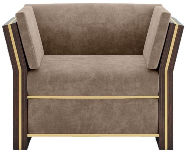 FRATO Бархатное кресло с подлокотниками Udaipur Fup010043aaa  - Вид №1