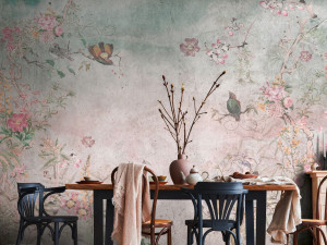 Цветочные узоры нетканые обои