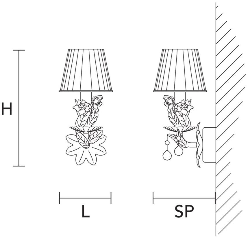 Masiero Керамический бра в современном стиле с кристаллами Ceramic garden sun-id-1515766 - Вид №1