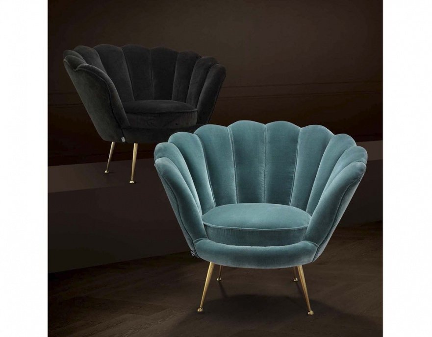 Стул Trapezium от Eichholtz Голубой EICHHOLTZ ДИЗАЙНЕРСКИЕ, EICHHOLTZ 062304 Голубой  - Вид №3