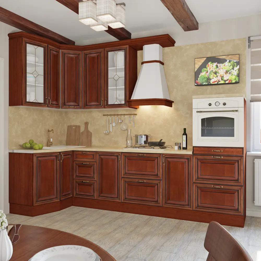 Витрина для шкафа Delinia «Прованс» 40x70 см, массив ясеня, цвет бежевый STLM-2068408 - Вид №2