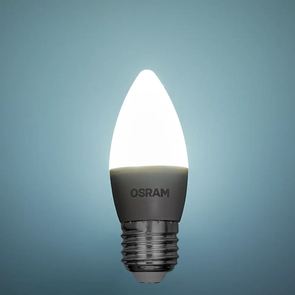 Лампа светодиодная Osram свеча 5Вт 470Лм E27 холодный белый свет 85099654 STLM-2079320  - Вид №2