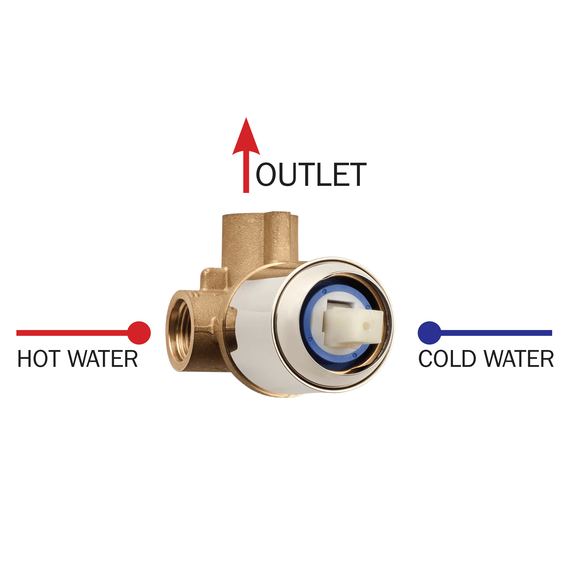 Z00067 + Z00007 - Single-Lever Смеситель & запорный кран Liberty - 1 Outlet BOSSINI  - Вид №1