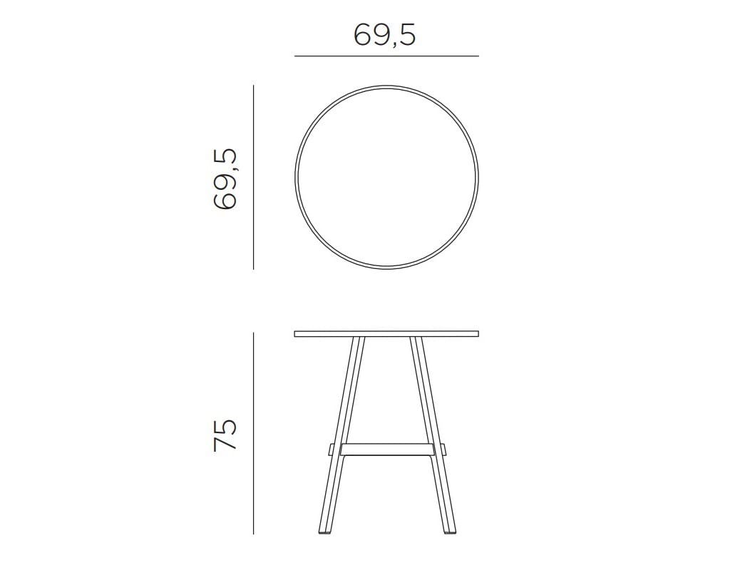Высокий круглый садовый стол Nardi Stack &amp ARCH-00030405 - Вид №15