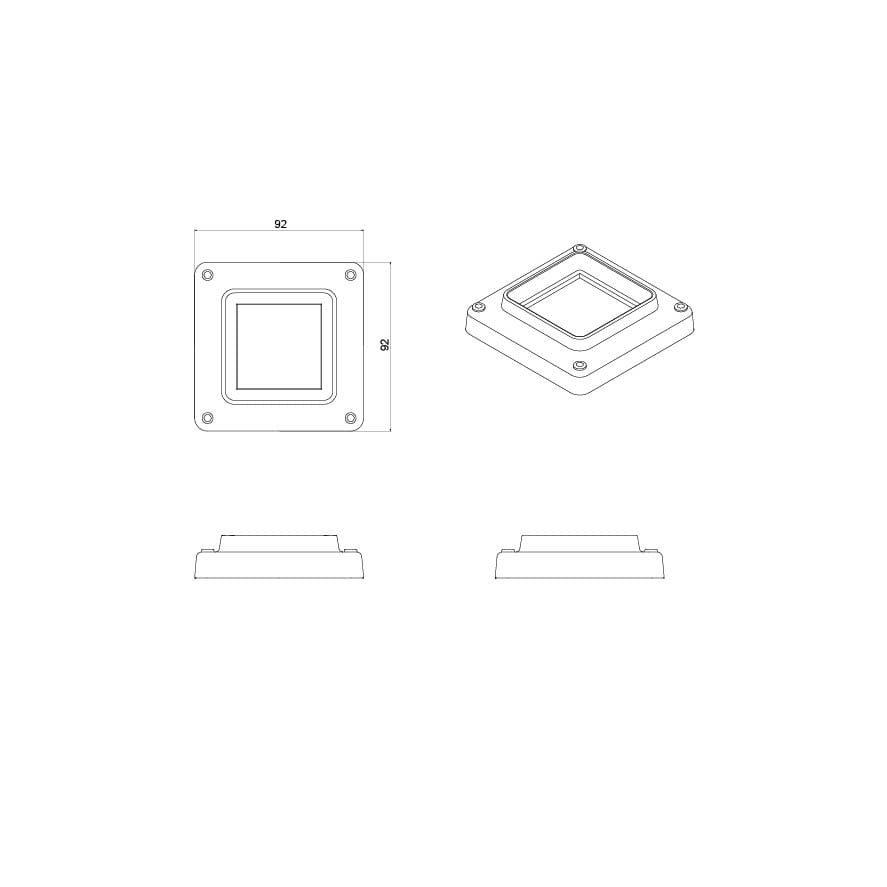 Пластина для розеток и выключателей из натурального алюминия Genuit Silver ARCH-00127912 - Вид №11