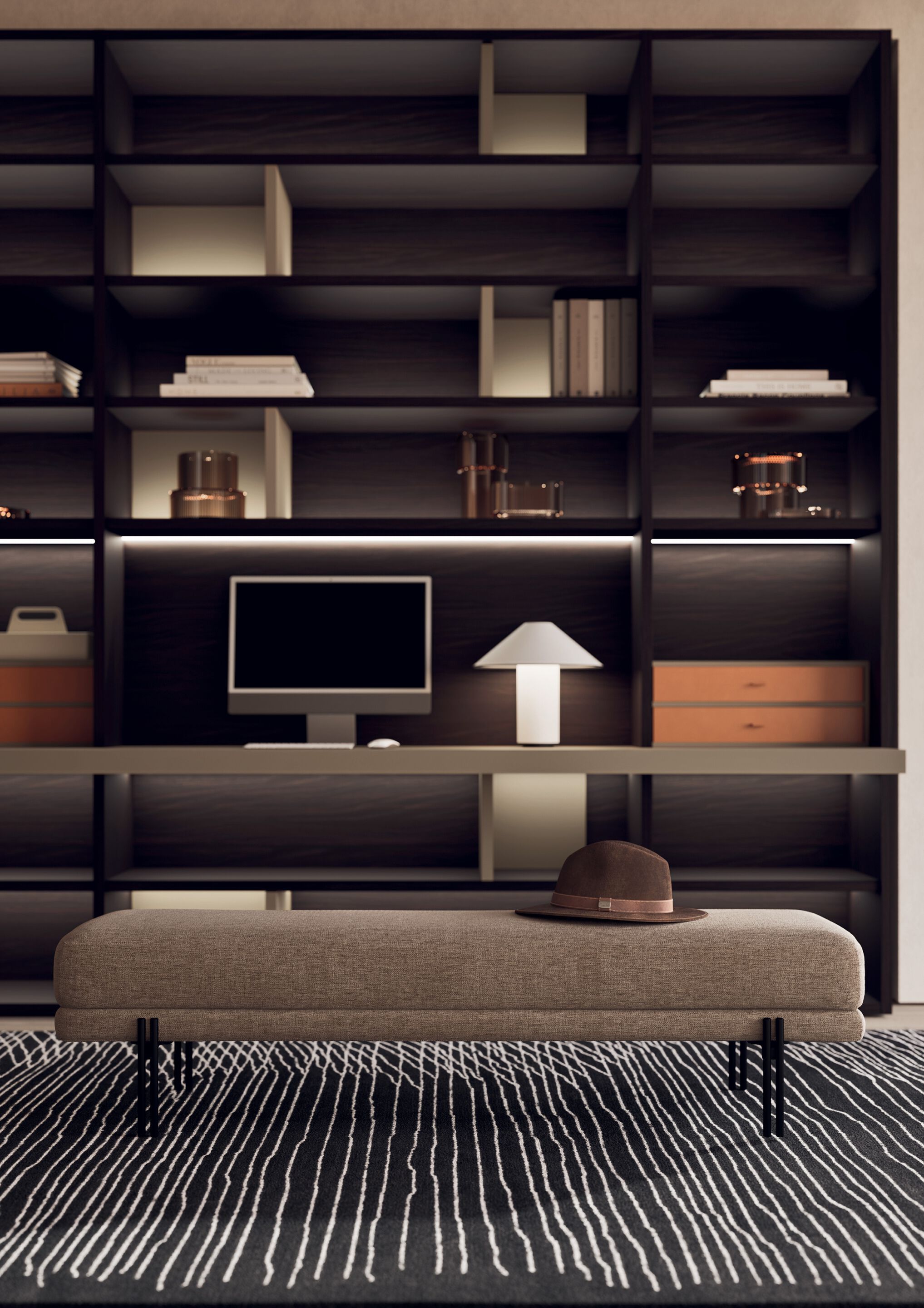 Кожаная мягкая скамья Kico Living Complements ARCH-00048428 - Вид №2