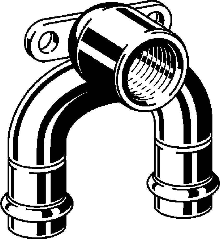 Viega Проходная водорозетка Sanpress Inox 2325.7 (693718) 693 718 - Вид №1