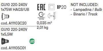 Хромированное металлическое трековое освещение Fabbian Beluga Colour ARCH-00049773 - Вид №9