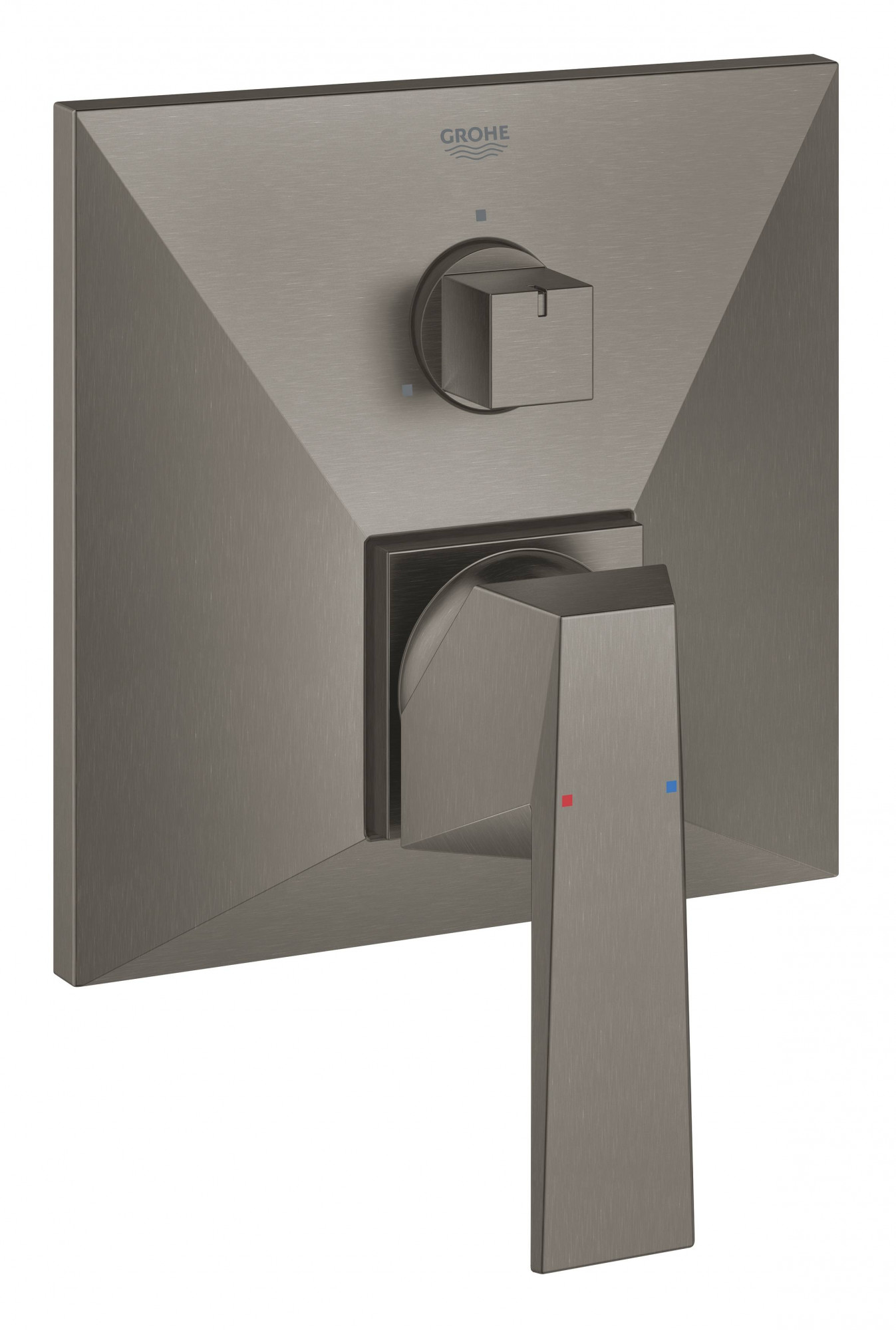 Внешняя часть смесителя для ванны GROHE Allure Brilliant с переключателем на 3 положения, темный графит матовый (24099AL0)