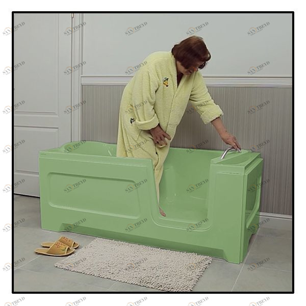Ванна с дверцей Akcjum Relax 150-80-RH-S лежачая правосторонняя салатовая RELAX15080RHS