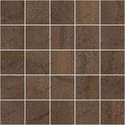 Metallica Декор мозаичный коричневый MM34035 25х25 Laparet 