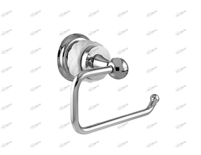 065577.N00.01 Держатель для туалетной бумаги из белого фарфора Золото 24К Mestre 