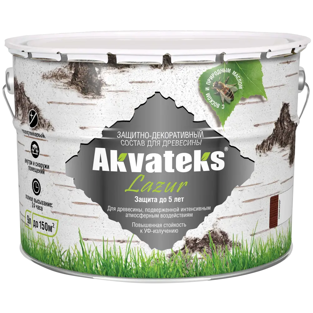 АКВАТЕКС Антисептик для дерева Палисандр 9 л - защита и декор 82603248 STLM-0031255 - Вид №1