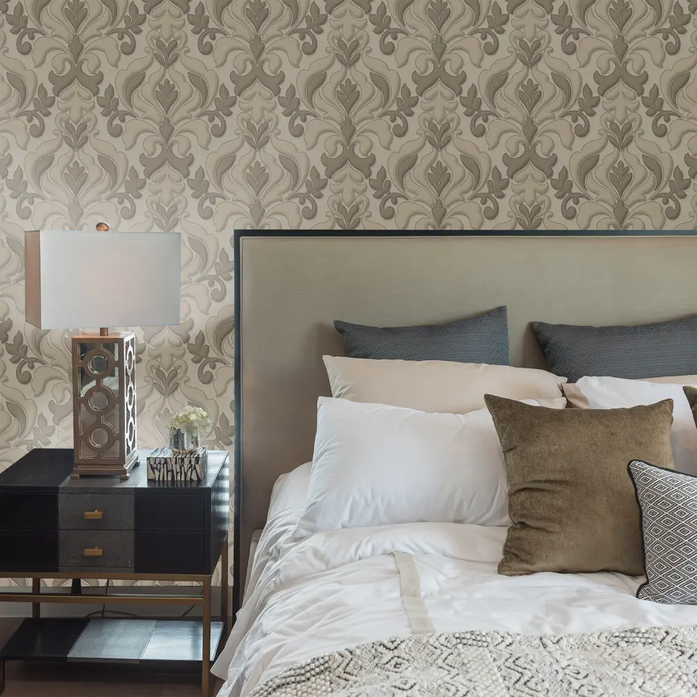 Обои флизелиновые 1,06х10 м цвет бежевый ED1123-02 EURO DECOR Династия STLM-2161323 - Вид №2