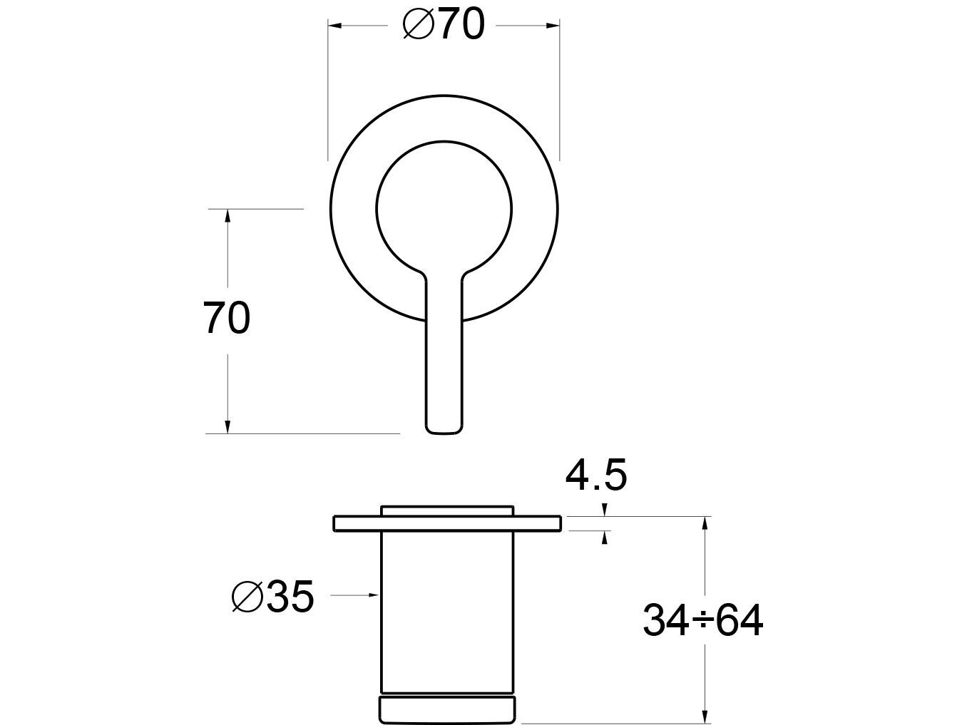 Смеситель для душа с одним отверстием GUGLIELMI RUBINETTERIE QR ARCH-00041013 - Вид №1