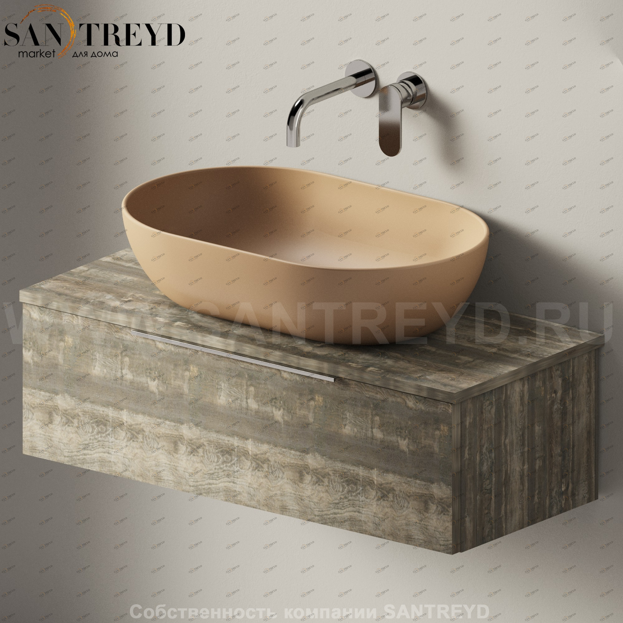 Flaminia BOX Настенная тумба для раковины 85 см с 1 ящиком BX992.WE Ceramica Flaminia BX992WE