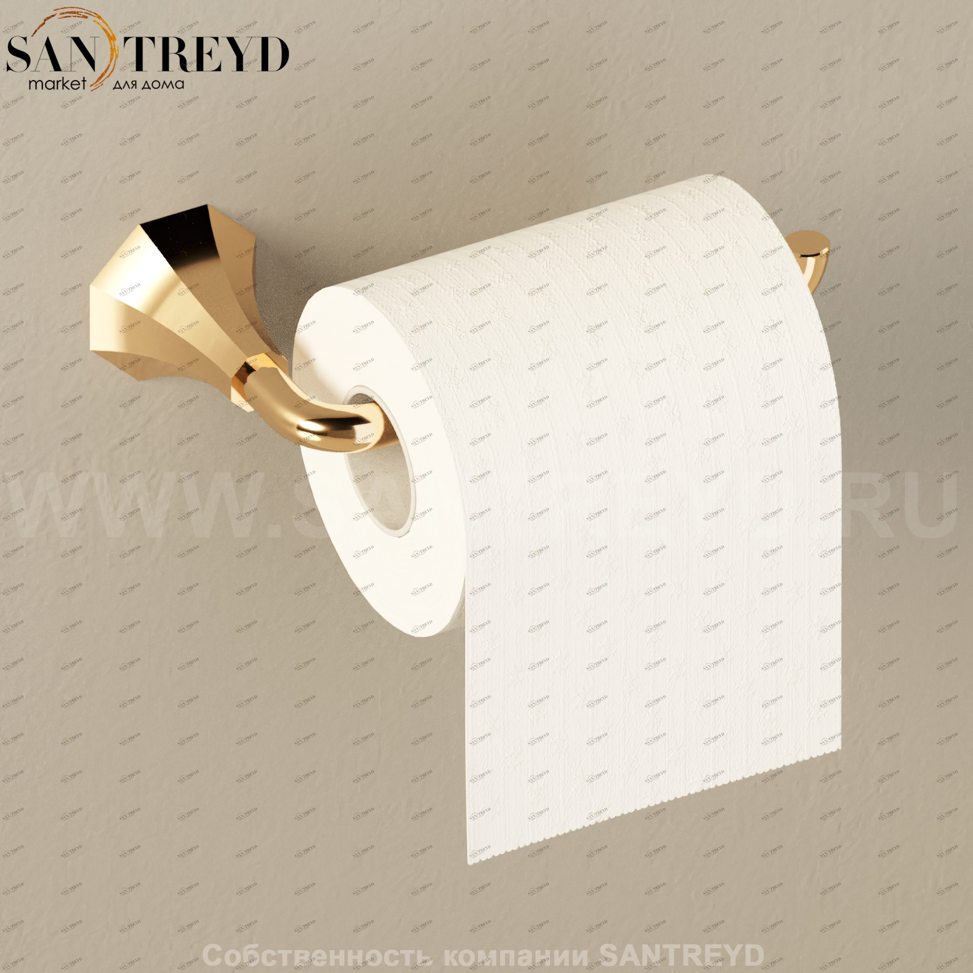 Flaminia EVERGREEN Держатель для туалетной бумаги золотой EGPR.GOLD Ceramica Flaminia EGPRGOLD