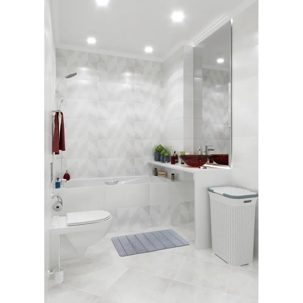 Декор «Скарлет 1» 30х60 см 1.62 м2 цвет серый BELANI STLM-2116716 - Вид №3