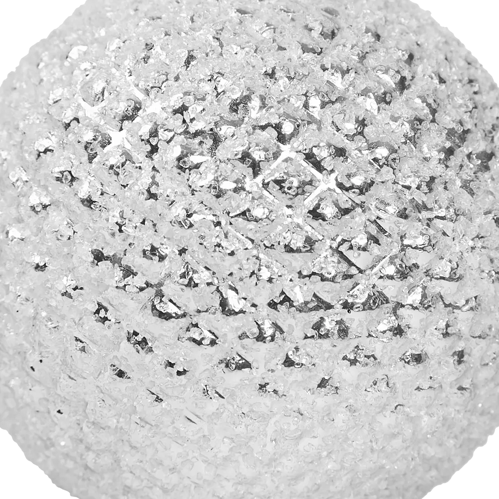 87036410 Елочное украшение Шар с узором Christmas ø7.8 см пластик цвет серебристый STLM-0955295 Santreyd  - Вид №2