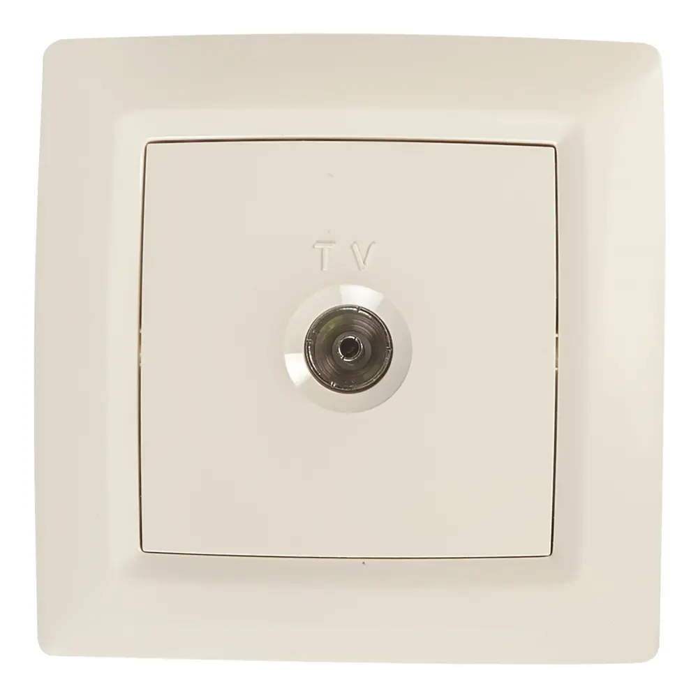 ТВ-Розетка встраиваемая Reone САТ-Г С-1881, цвет слоновая кость STLM-2015565