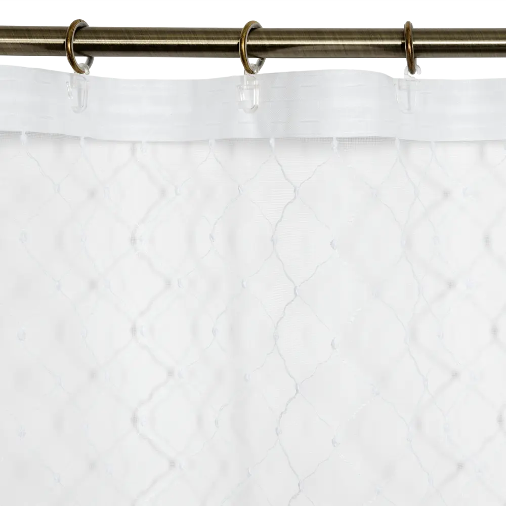 Тюль на ленте «Геометрия», 250x260 см, геометрия, цвет белый AMORE MIO STLM-2209393 - Вид №5