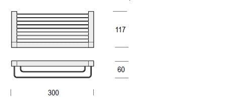 Хромированная латунная настенная корзина De Rosso дурман ARCH-00085519 - Вид №2