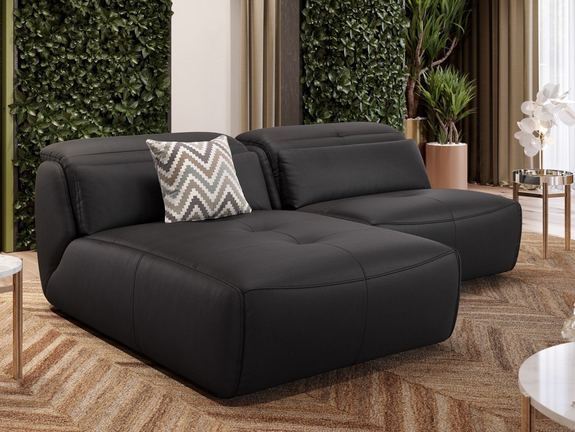 Кожаный диван с полуостровом Sofanella Modica ARCH-00048763 - Вид №4