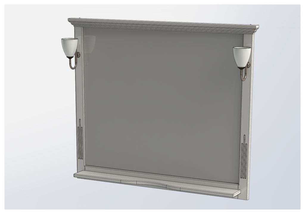 Зеркало Aquanet Лагуна 120 белый 00175303 - Вид №2