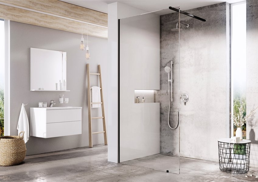 Walk In-Wall-100 v.200 черный+Transparent Ravak GW9WA0300Z1 - Вид №7