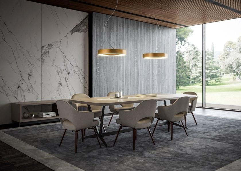 PANZERI Светодиодный подвесной светильник из алюминия Silver ring sun-id-1399740 - Вид №1