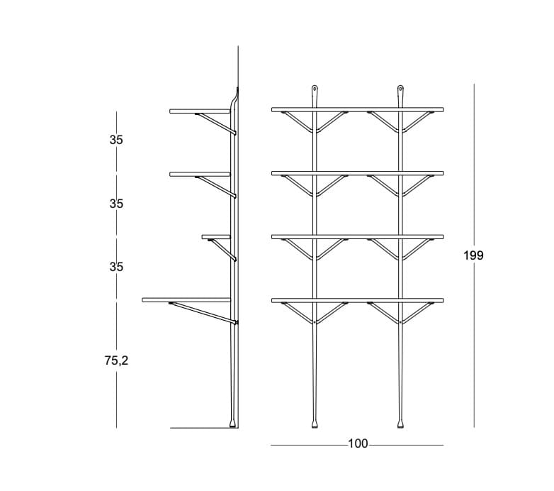 Книжный шкаф с подвесным днем Magis мастерская ARCH-00144892 - Вид №12