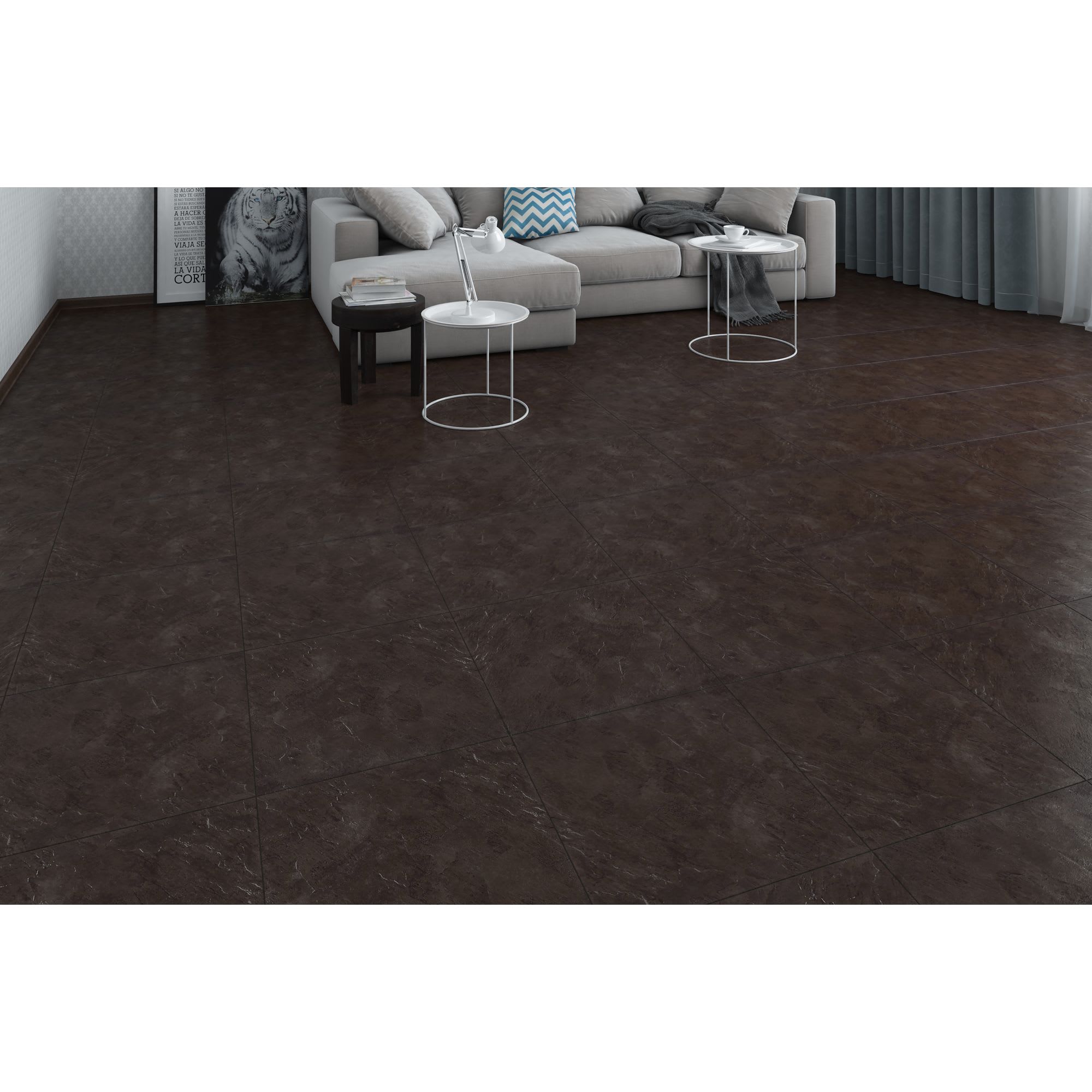 18721615 Керамогранит «» 40х40 см 1.6 м2 цвет тёмный Монблан Santreyd  - Вид №4