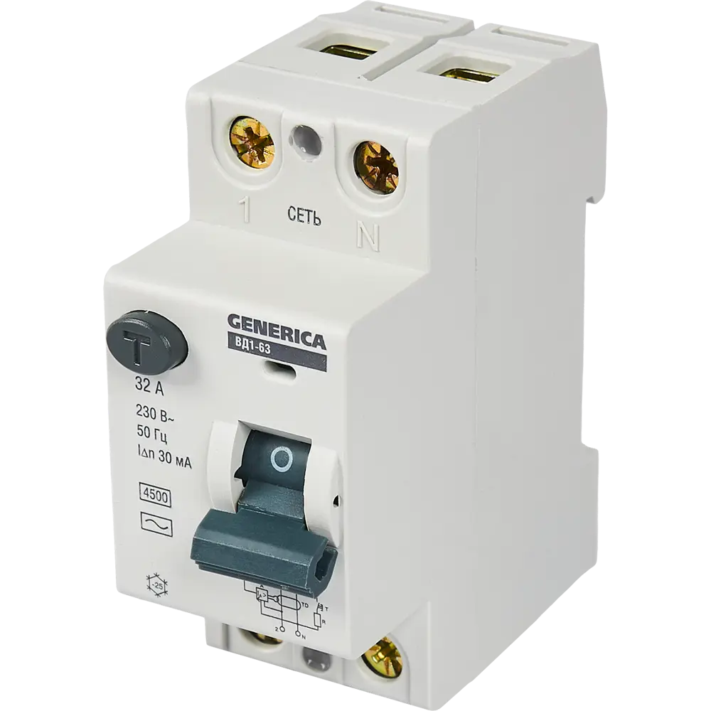 УЗО Generica ВД1-63 2P 32А - защита от токов утечки 84798342 STLM-0055301
