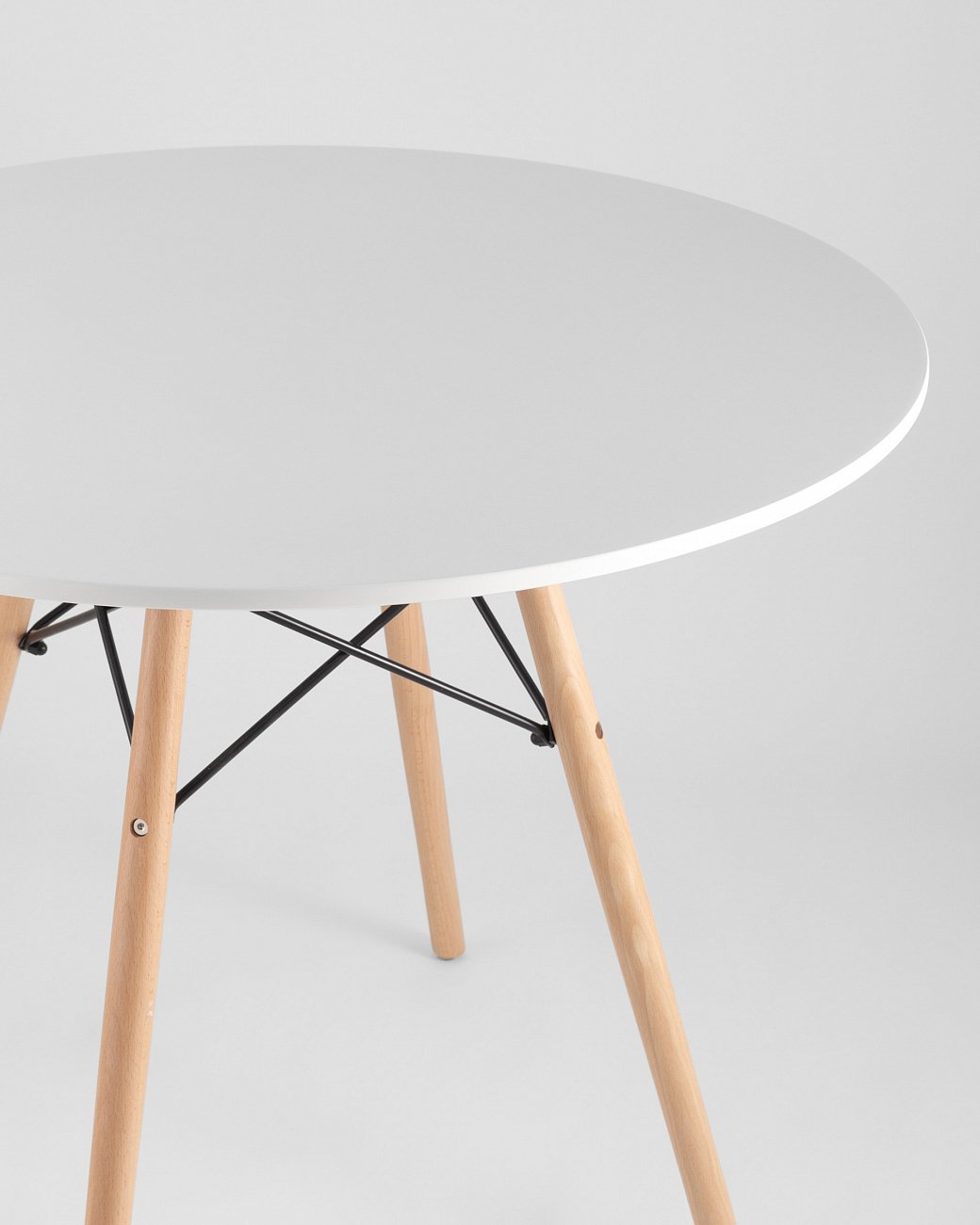 Стол обеденный круглый белый D 90 см DSW EAMES EAMES DSW 00-3958829 Белый  - Вид №3