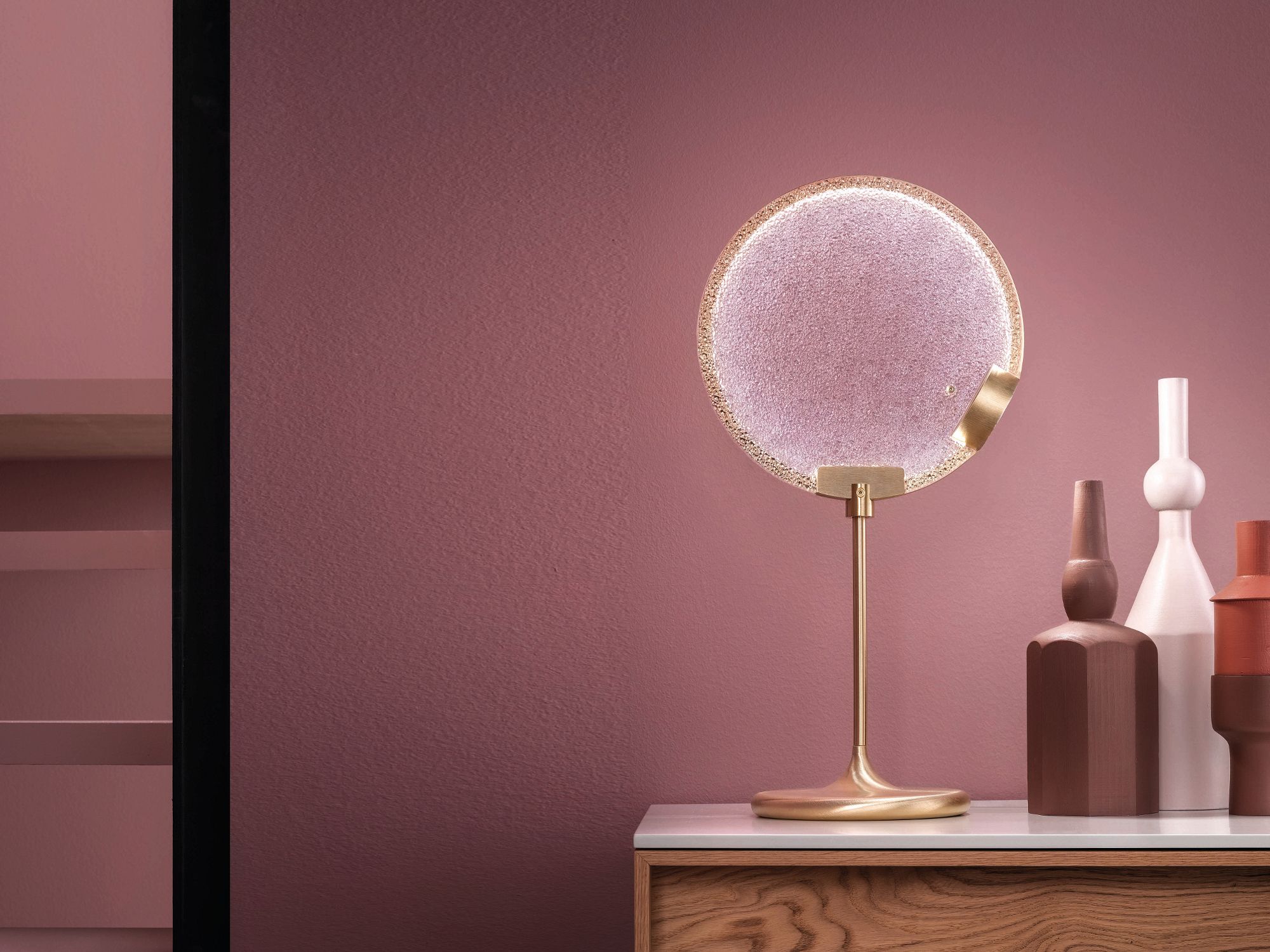 Стеклянная светодиодная настольная лампа Masiero Horo ARCH-00023368 - Вид №1