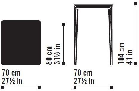 Very Wood Прямоугольный деревянный высокий стол Bellevue sun-id-1411757 - Вид №4