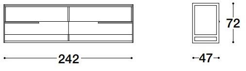 VOLPI Деревянная тумба под ТВ с откидными дверцами Luigi volpi Lv-24002 - Вид №2