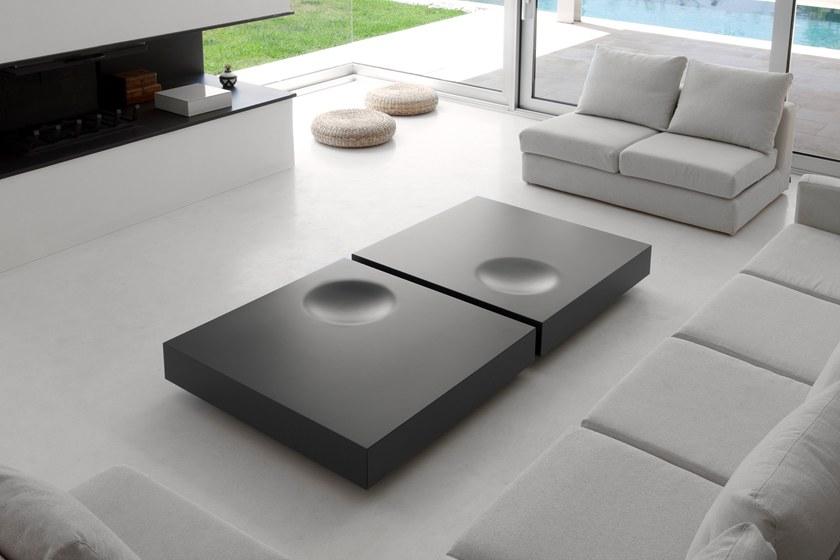 Kendo Mobiliario Квадратный лакированный журнальный столик на колесиках sun-id-1381374 - Вид №1