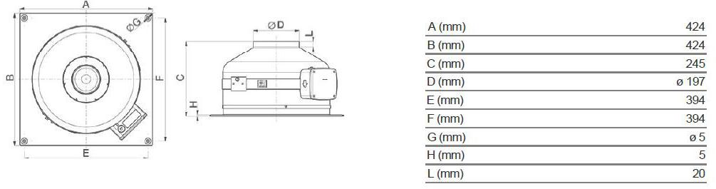 Vortice Центробежный канальный вентилятор настенный для интерьеров Ca md e w 16135 - Вид №4