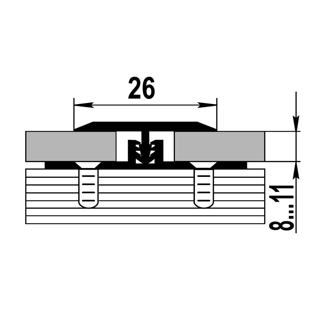 Порог Т-образный Floorexpert для бесшовных переходов 90 см 89133701 STLM-0078855 - Вид №4